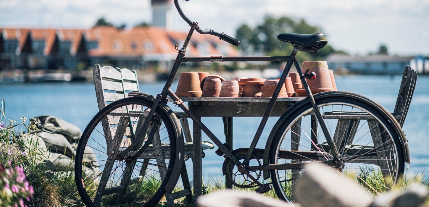 Cykel ved vandkanten