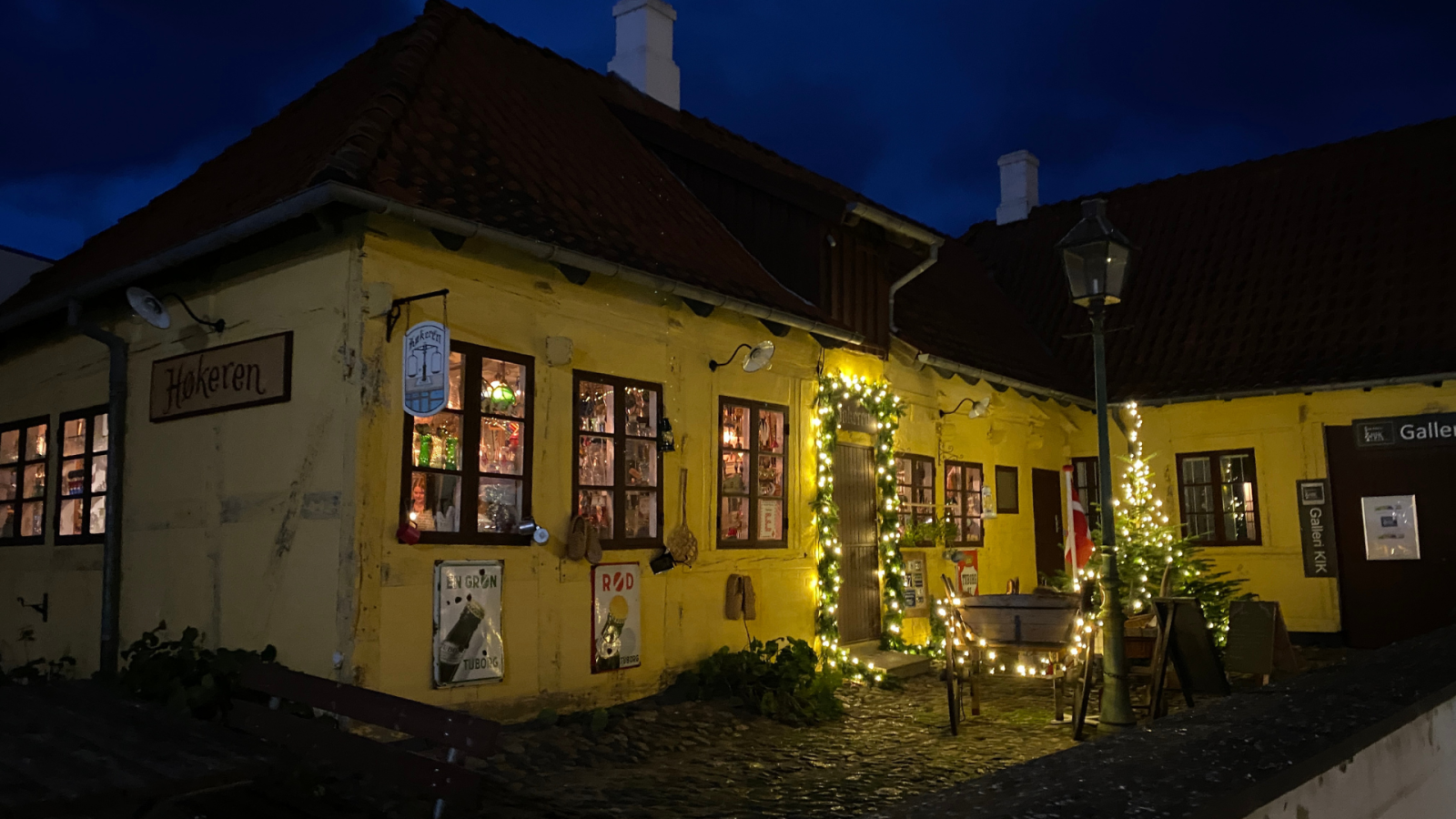 Julestemning i ved Høkeren i Kerteminde